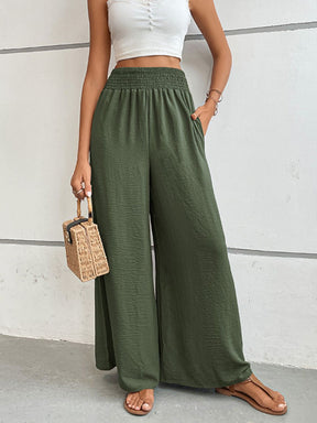 Perfee Wide Waistband Relax Fit Long Pants