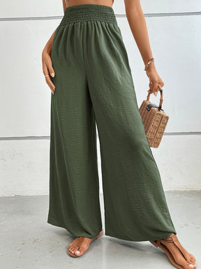 Perfee Wide Waistband Relax Fit Long Pants